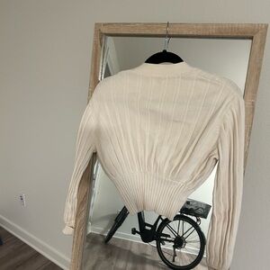 Wilfred Cream Ribbed Women's cardigan